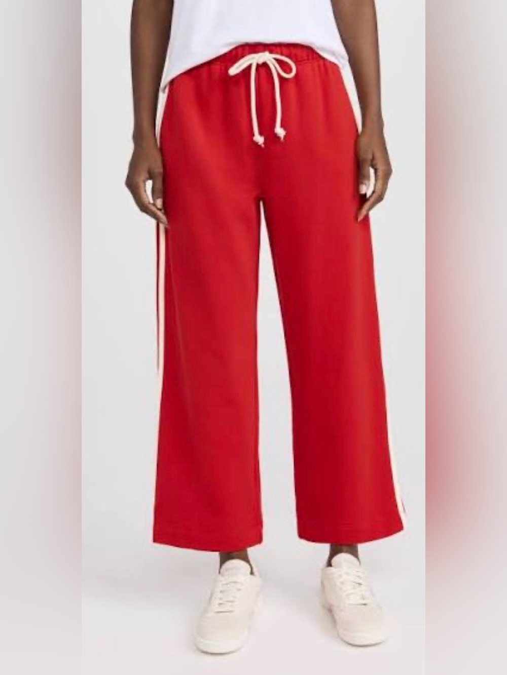Donni The Eco-Terry Stripe Crop Pant - Picture 2 of 6